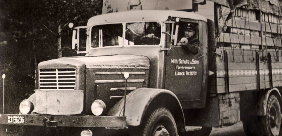 Historische Aufnahme Wilh. Schultz u. Sohn Ferntransporte Lübeck